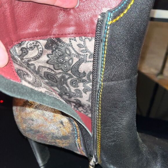 L'artiste Breathtaking Boots Multi Color Heel Leather Bow Size 37 new - Picture 11 of 12